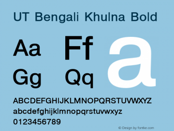 UT Bengali Khulna Bold Version 1.00图片样张