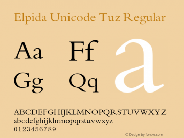 Elpida Unicode Tuz Regular Version 2.51图片样张
