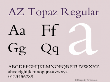 AZ Topaz Regular Glyph Systems 5-April-96图片样张