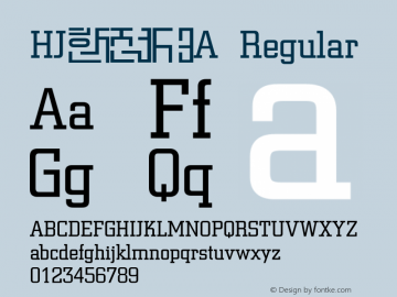 HJ한전서A Regular TrueType Font Creat HanJin Font Sample