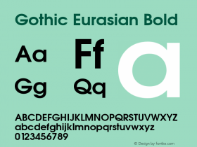 Gothic Eurasian Bold Version 1.0图片样张