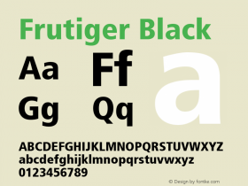 Frutiger Black 001.000图片样张