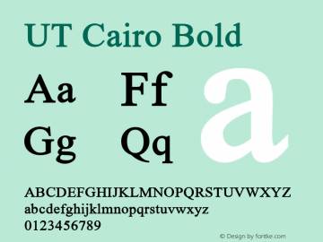 UT Cairo Bold Version 1.00图片样张