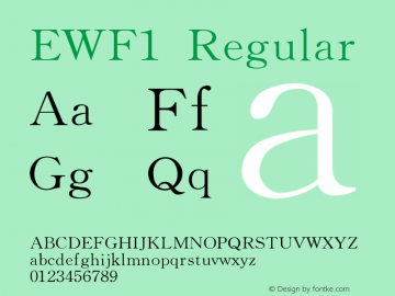 EWF1 Regular V4.0 Font Sample