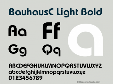 BauhausC Light Bold OTF 1.0;PS 001.000;Core 116;AOCW 1.0 161 Font Sample