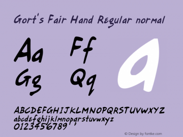 Gort's Fair Hand Regular normal v1.03图片样张