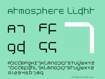 Atmosphere Light Macromedia Fontographer 4.1.5 5/10/97 Font Sample