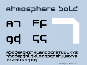 Atmosphere Bold Version Macromedia Fontograp Font Sample