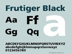 Frutiger Black 001.001图片样张