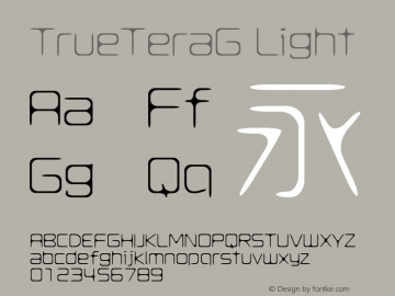 TrueTeraG Light 01.02.03 Visual Design Laboratory, Inc. Version 1.00TT图片样张