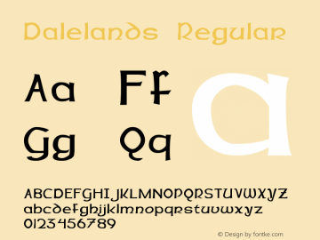 Dalelands Regular Version 1.10 October 28, 2013 Font Sample