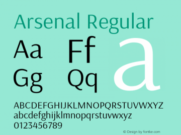 Arsenal Regular Version 1.000图片样张