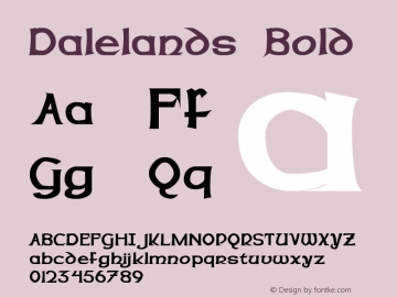 Dalelands Bold Version 1.10 October 28, 2013 Font Sample