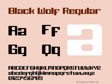 Black Wolf Regular 1.0 - 9/08/99图片样张