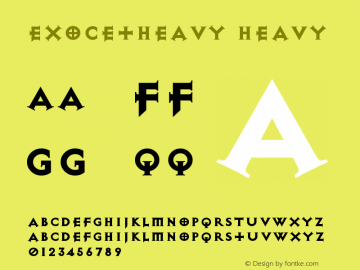 ExocetHeavy Heavy Version 001.000 Font Sample