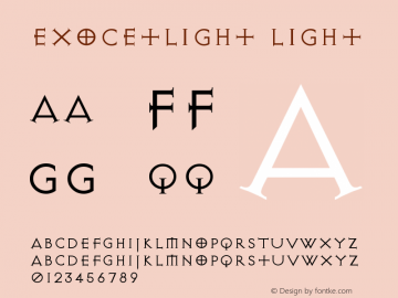 ExocetLight Light Version 001.000 Font Sample