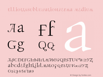 ElliottsSubluxationPerma Medium Version 001.000 Font Sample