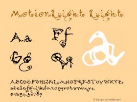 MotionLight Light Version 001.000 Font Sample