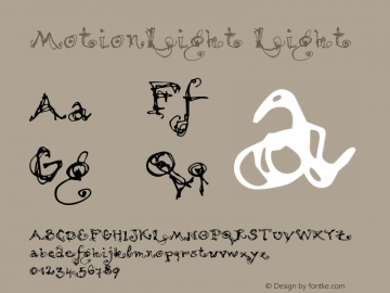 MotionLight Light Version 001.000 Font Sample