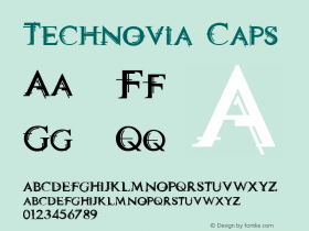 Technovia Caps Macromedia Fontographer 4.1.5 9/5/97 Font Sample