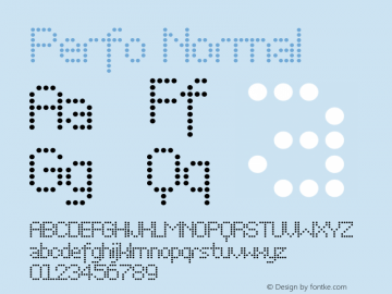 Perfo Normal 1.0 Fri Sep 09 12:27:58 1994 Font Sample