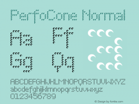 PerfoCone Normal 1.0 Fri Sep 09 13:48:09 1994 Font Sample