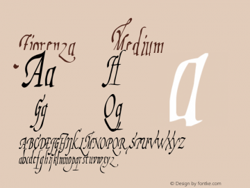 Fiorenza Medium Version 001.000 Font Sample