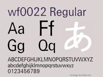 wf0022 Regular webfont:wf0051:0001图片样张