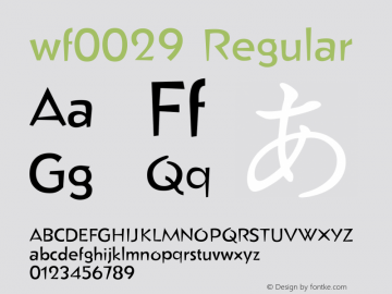 wf0029 Regular webfont:wf0051:0001图片样张