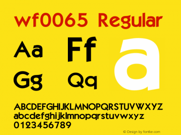 wf0065 Regular webfont:wf0051:0001 Font Sample