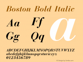 Boston Bold Italic The IMSI MasterFonts Collection, tm 1995 IMSI图片样张