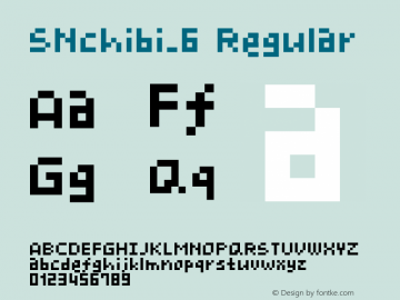 SNchibi_6 Regular Version 1.00 Font Sample