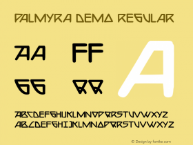 Palmyra Demo Regular Macromedia Fontographer 4.1.4 6/9/03 Font Sample