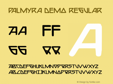 Palmyra Demo Regular Macromedia Fontographer 4.1.4 6/9/03图片样张