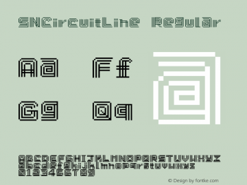 SNCircuitLine Regular Version 1.00图片样张