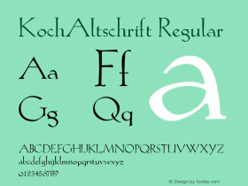 KochAltschrift Regular 1.0 2003-10-19图片样张