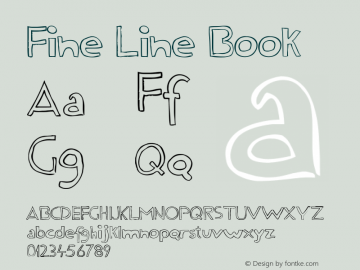 Fine Line Book Version 1.0 Font Sample