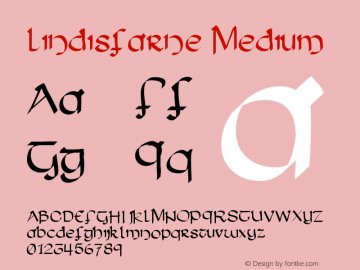 Lindisfarne Medium Version 001.000 Font Sample