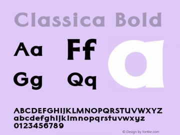 Classica Bold Version 1.000图片样张