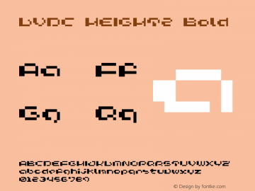 LVDC HEIGHT2 Bold Macromedia Fontographer 4.1J 04.1.31 Font Sample