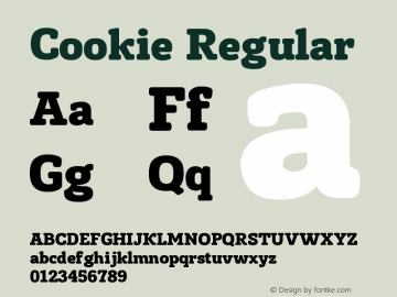Cookie Regular Version 1.00 February 22, 2014, initial release图片样张