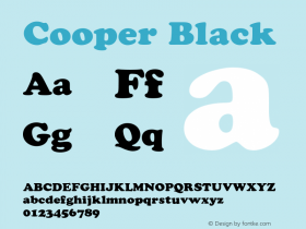 Cooper Black 1.000图片样张