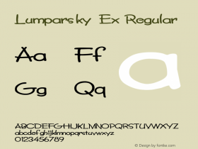 Lumparsky Ex Regular Unknown Font Sample