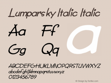 Lumparsky Italic Italic Unknown图片样张