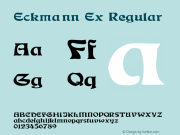 Eckmann Ex Regular Unknown Font Sample