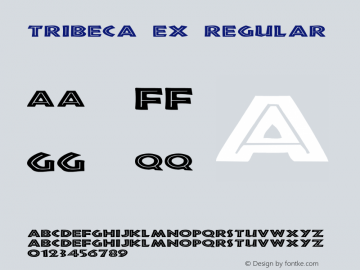 Tribeca Ex Regular Unknown Font Sample