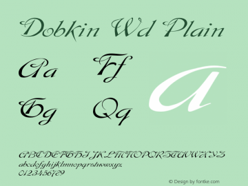 Dobkin Wd Plain Unknown Font Sample