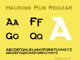 Macross Plus Regular 1.0 Font Sample