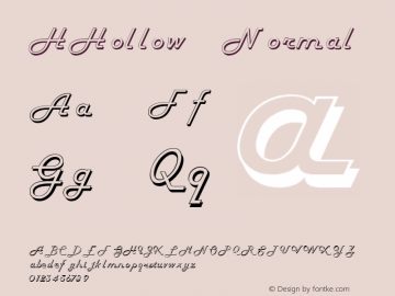 HHollow Normal 1.0 Fri Oct 30 18:30:11 1992 Font Sample