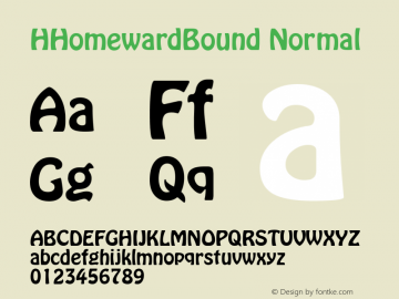 HHomewardBound Normal 1.0 Fri Oct 30 18:44:50 1992 Font Sample